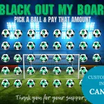 Editable Blackout soccer Fundraiser 50 Days Printable