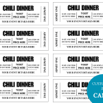 Editable Chili Event Ticket