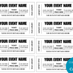 Editable Event Ticket