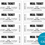 Editable Food Event Ticket
