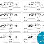 Editable Movie Event Ticket
