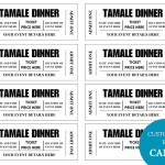 Editable Tamale Dinner Event Ticket