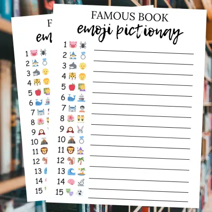 Famous Books Emoji Pictionary