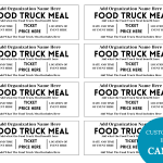 Food Truck Meal Sale Fundraiser Ticket