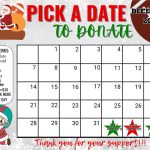 Football December Pick a Date to Donate Calendar Fundraiser