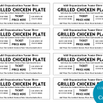 Grilled Chicken Plate Sale Fundraiser Ticket