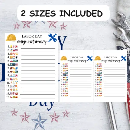 Labor Day Emoji Pictionary Game