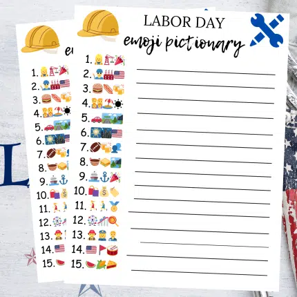 Labor Day Emoji Pictionary Game
