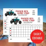 Poker Run Score Card