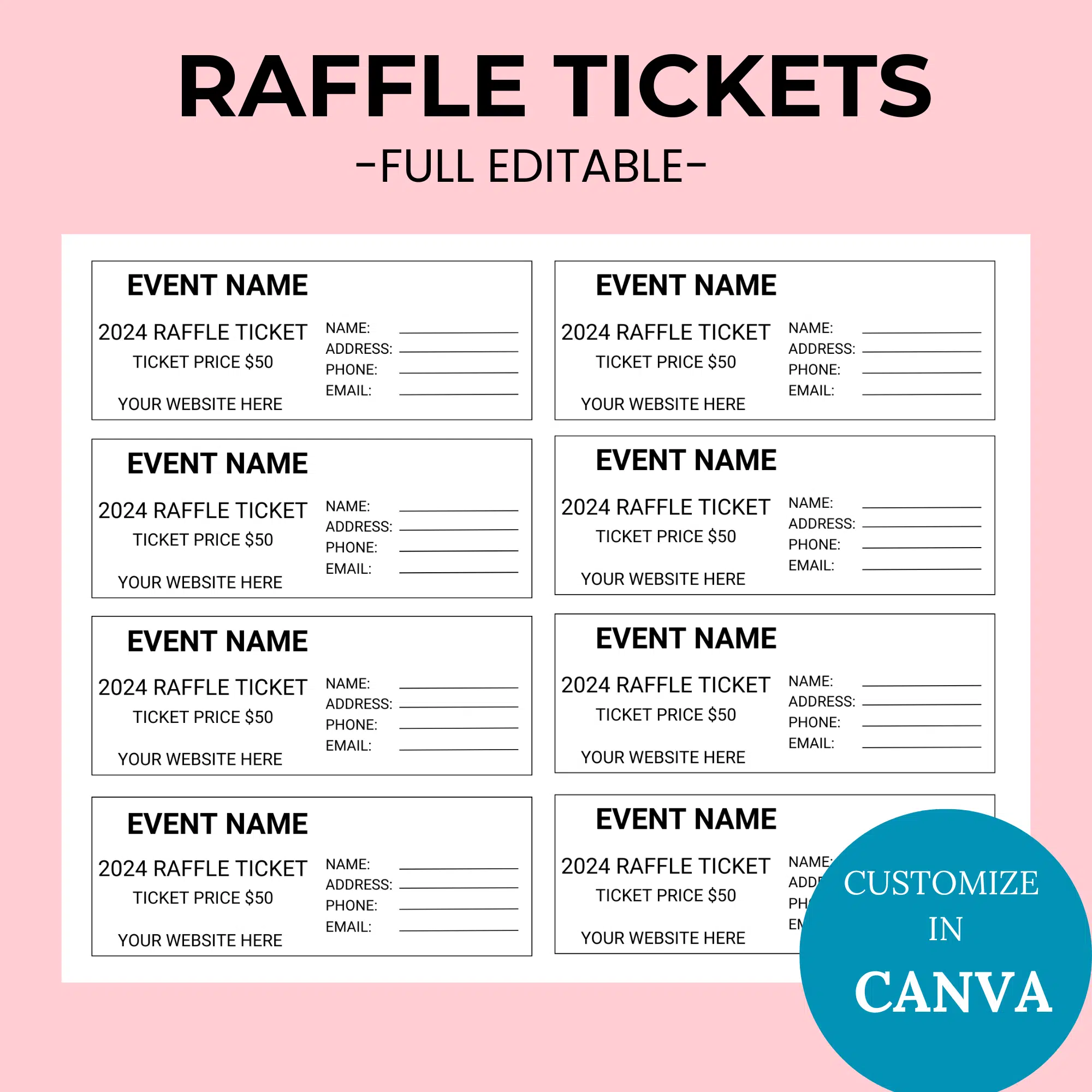 Printable Raffle Ticket