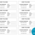 Printable Veteran Raffle Ticket