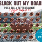 Soccer Black Out My Board Fundraiser 45 Days