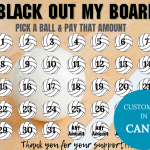 Editable Volleyball Fundraiser Calendar, Black Out My Board, Save The Date Volleyball Calendar Fundraiser, Pick a Date to Donate, Fundraiser Calendar, Pay the Date