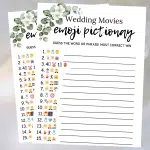 Wedding Movie Emoji Pictionary Game Bridal Shower