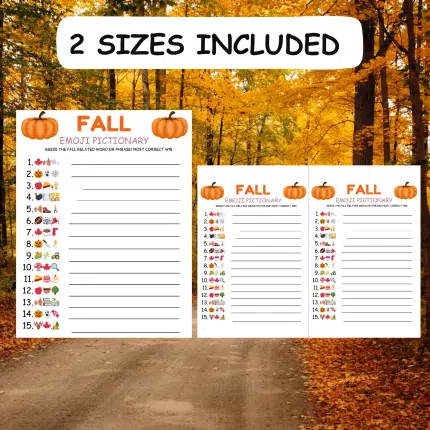 fall Emoji Pictionary game