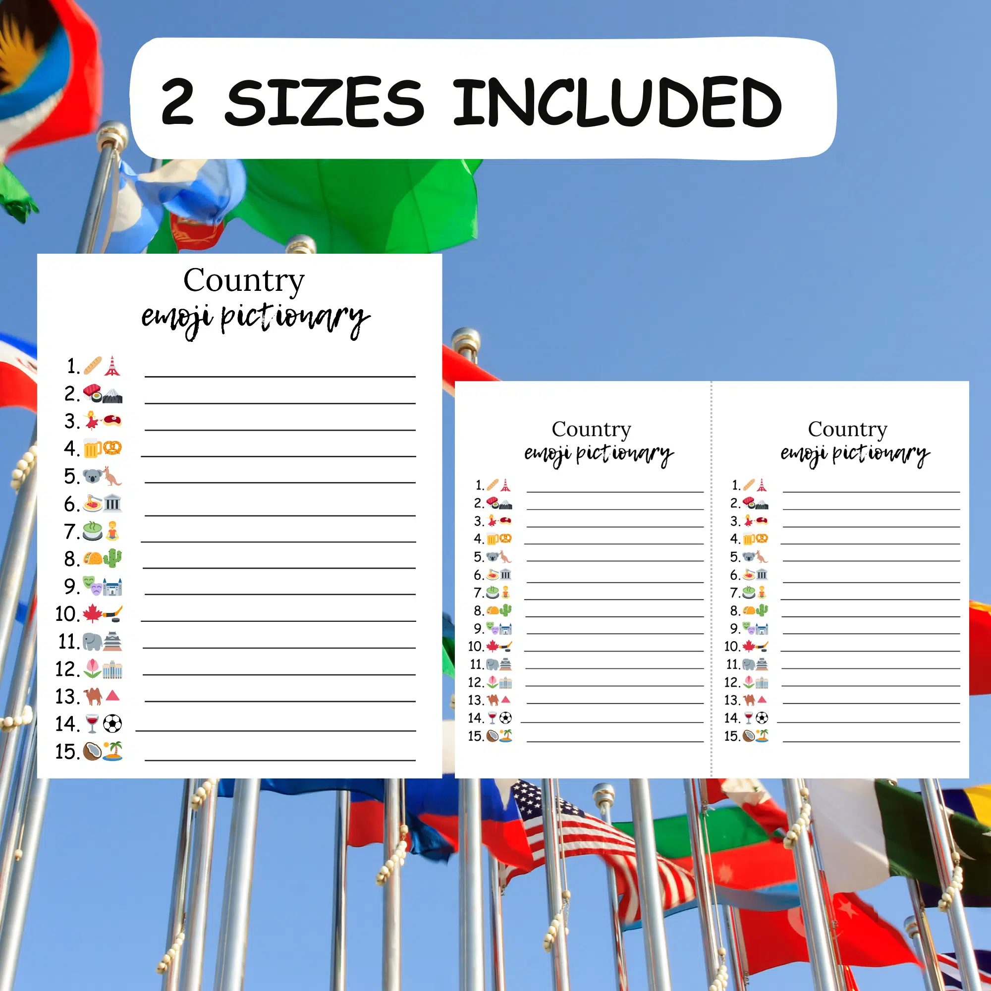 guess the country emoji pictionary quiz game