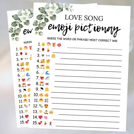 love song emoji pictionary game