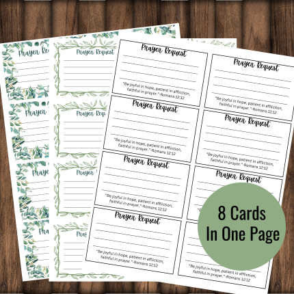 Prayer Request Card Printable, Prayer Card Template, Business Prayer Cards