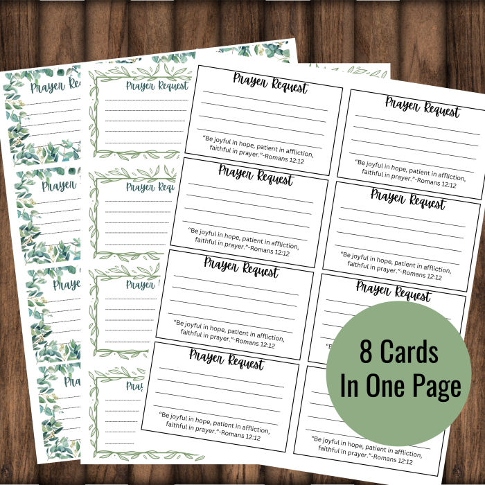 Prayer Request Card Printable, Prayer Card Template, Business Prayer Cards