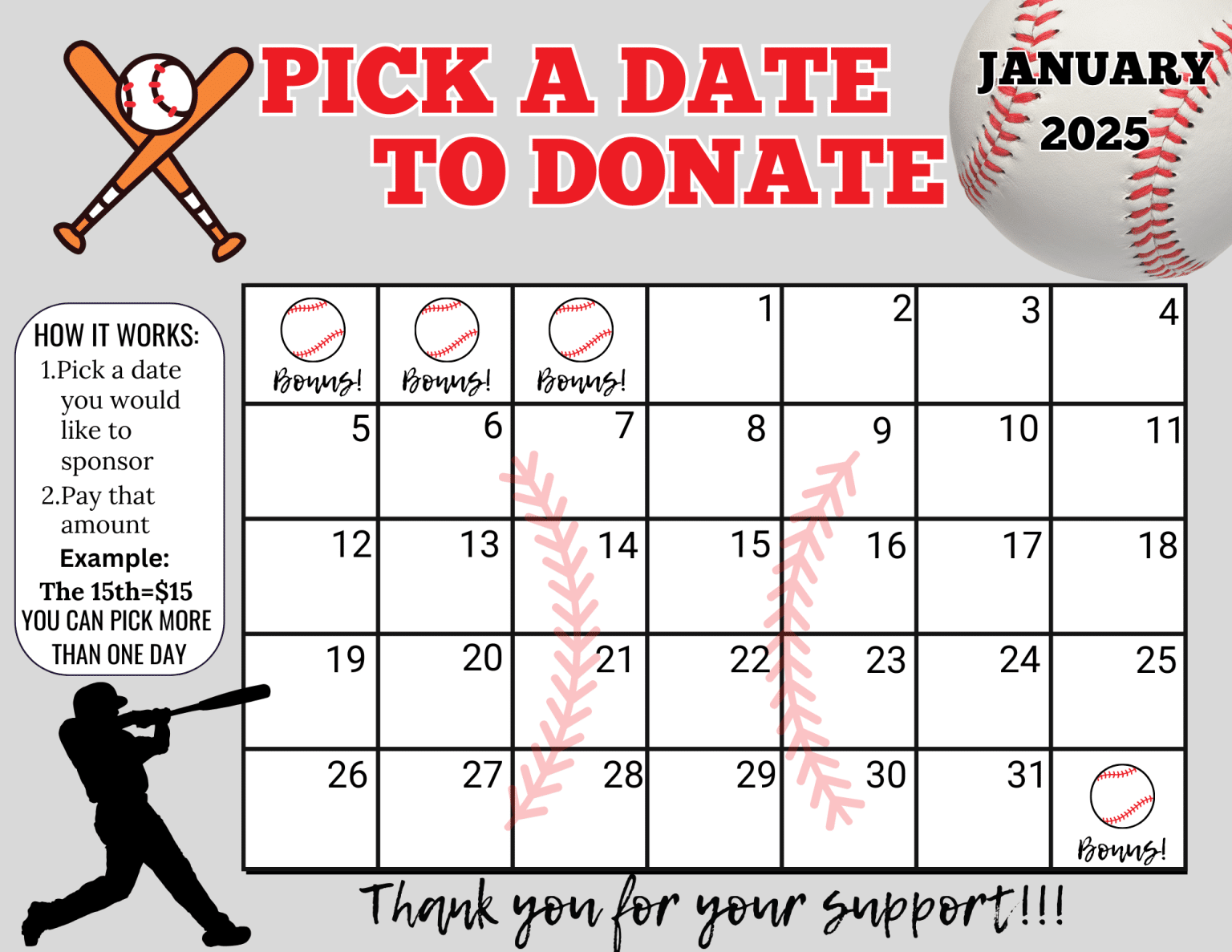 (Free Version Available) 60+ Pick a Date to Donate Calendar Templates ...