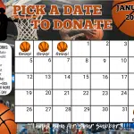 basketball January Pick a Date To Donate Fundraiser