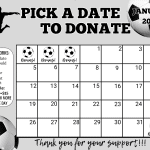 soccer January Pick a Date To Donate Fundraiser