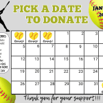 softball January Pick a Date To Donate Fundraiser