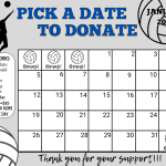 volleyball January Pick a Date To Donate Fundraiser