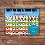 Baseball home run pick a date to donate, Fundraiser, pay the date, black out my board, baseball calendar, baseball fundraiser, run the bases