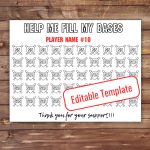 EDITABLE fill my bases Template, softball baseball, pick a date to donate, Fundraiser, pay the date, home run template, baseball template
