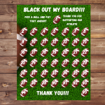 Football pick a date to donate, Football Fundraiser, pay the date, black out my board, Football calendar fundraiser, team fundraiser