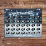 Hockey Black out my board, pick a date to donate, Fundraiser, pay the date calendar, instant download, Hockey calendar fundraiser