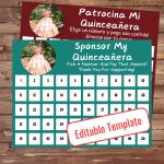 Quinceañera pick a date to donate fundraiser calendar