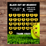 Softball pick a date to donate, Softball Fundraiser, pay the date, black out my board, Softball calendar fundraiser, team fundraiser