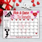 Cheer February pick a date to donate Valentines Calendar Fundraiser