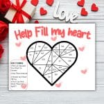 Fill my heart, black out board, pick a date to donate, digital print, calendar, color fundraiser, valentines, HOSA, pay date
