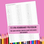 Lyra Rembrandt 72 Polycolor Colored Pencils Swatch Charts
