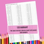 Markart 120 Colored Pencil Swatch Chart