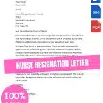 NURSE RESIGNATION LETTER