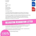 RESIGNATION LETTER DUE TO RELOCATION