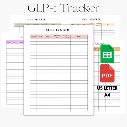 Tirzepatide Weekly Weight Tracker (Google Sheet & PDF)