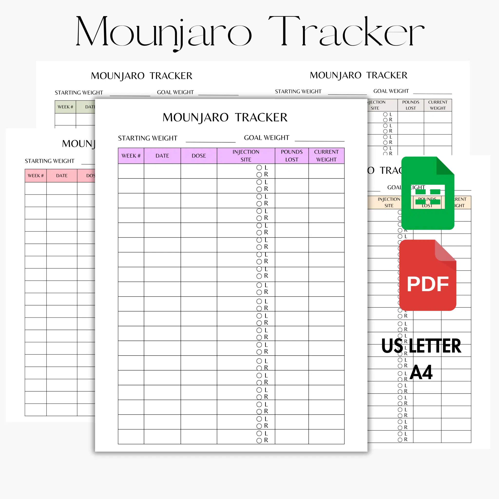 Mounjaro Weekly Weight Tracker