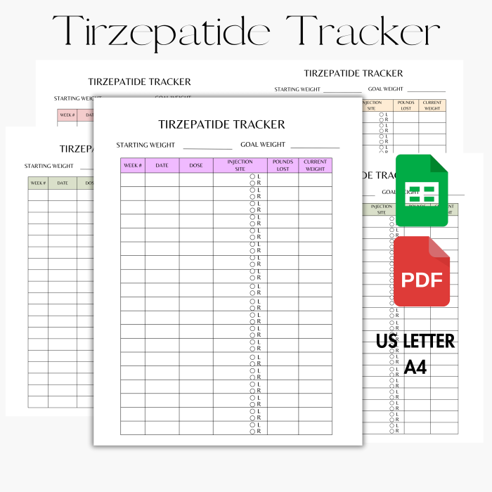 Tirzepatide Weekly Weight Tracker