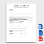 ATM Machine Bill of Sale