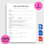 Baby Stroller Bill of Sale