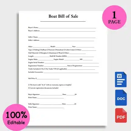 Boat Bill of Sale