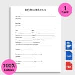 Dirt Bike Bill of Sale