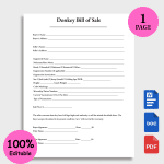 Donkey Bill of Sale