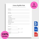 Guinea Pig Bill of Sale