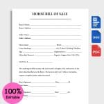 Horse Bill of Sale